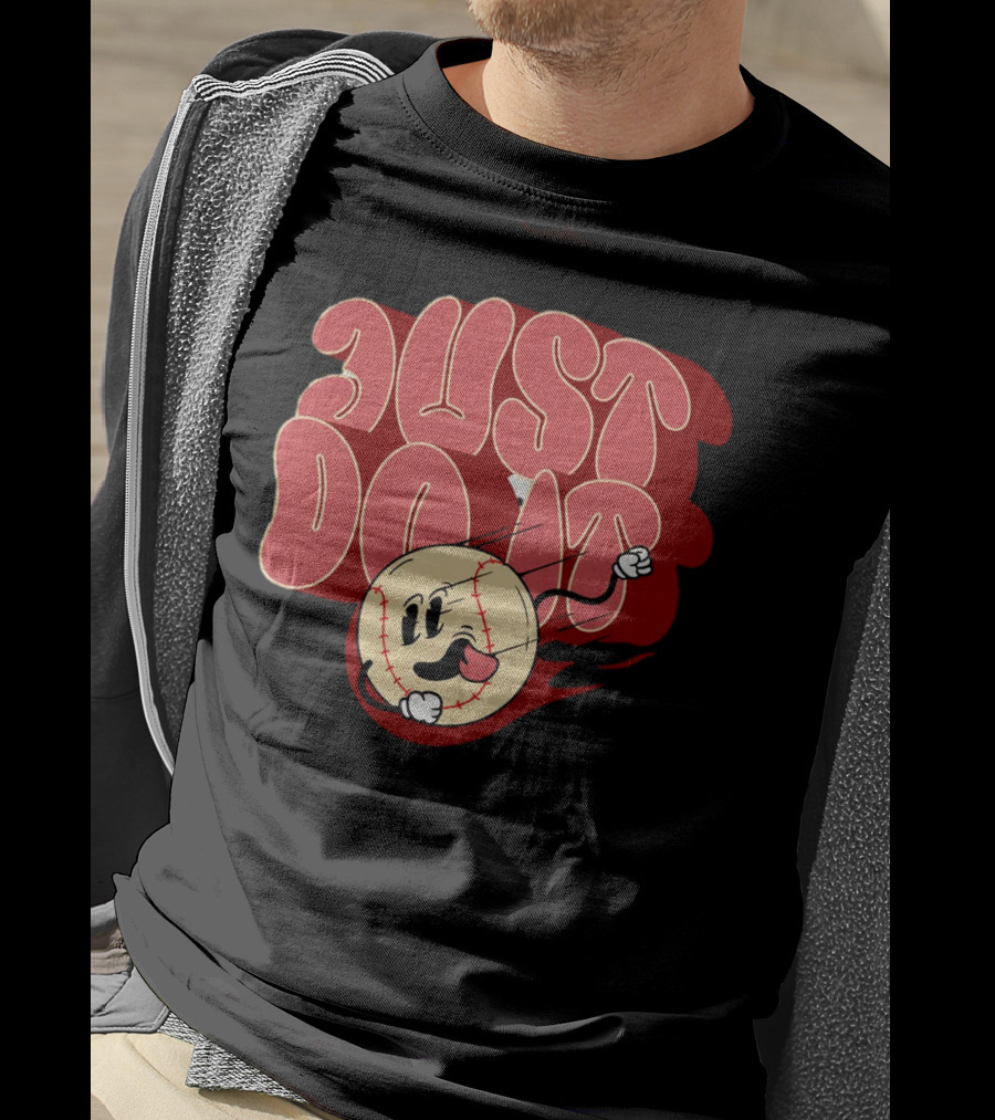 Just Do It Baseball Cartoon Character T-Shirt