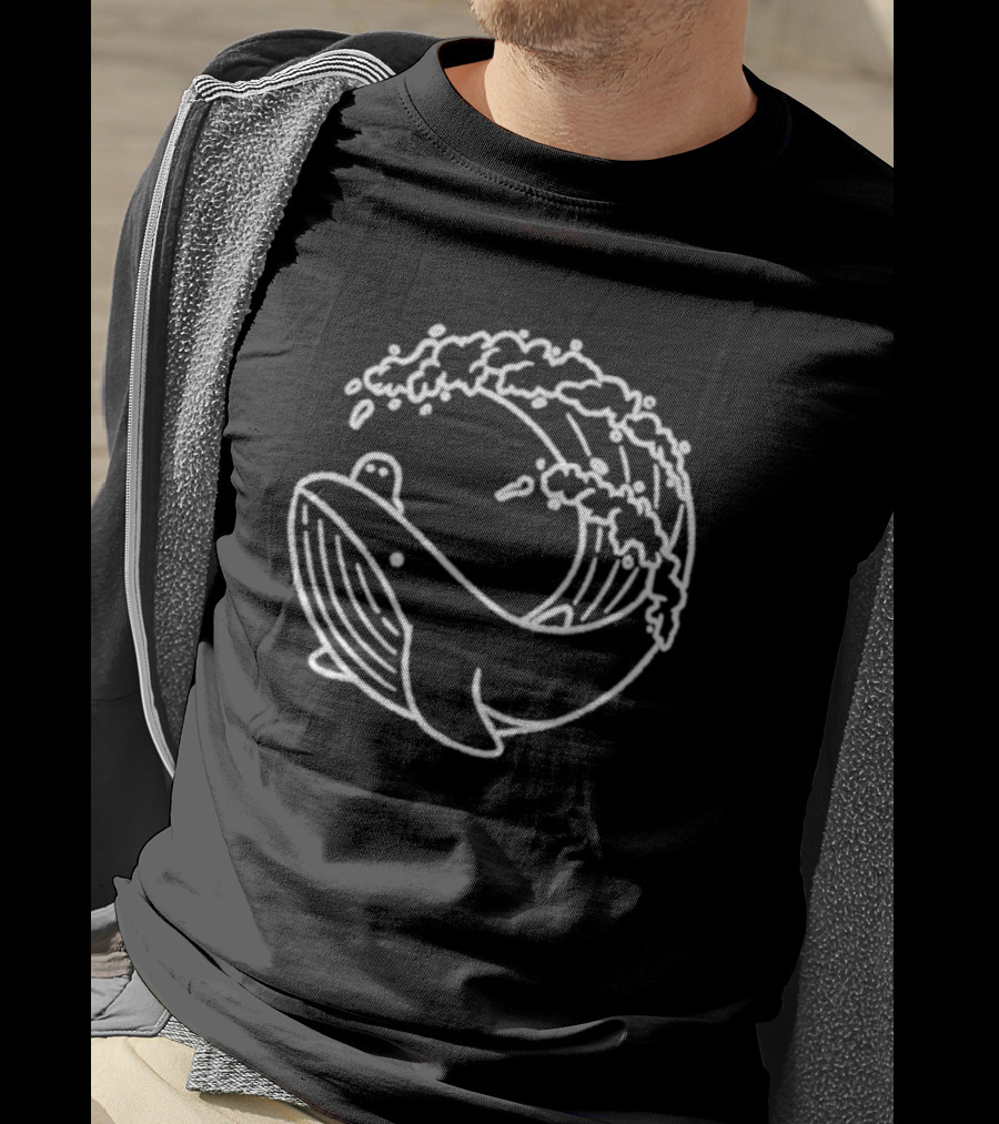 Slimecicle Whalesurfer Ocean Wave T-Shirt