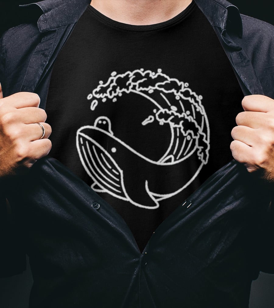 Slimecicle Whalesurfer Ocean Wave T-Shirt