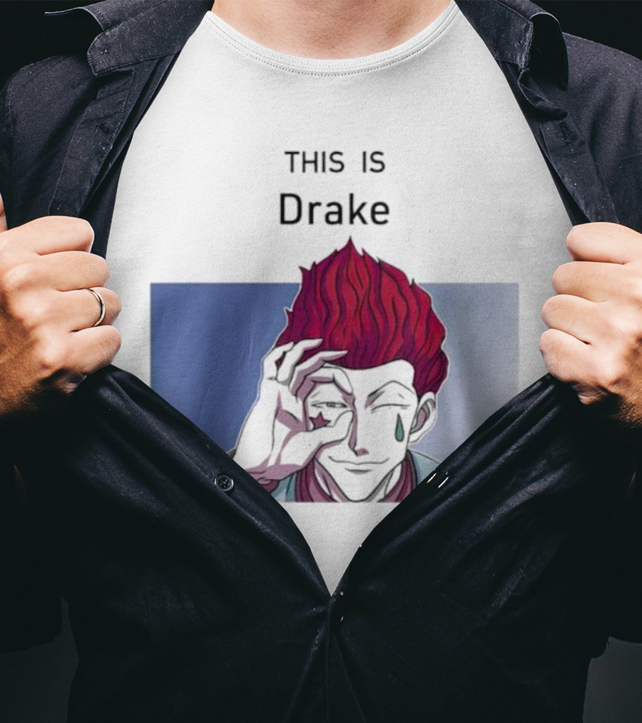 Hisoka This Is Drake Tear Symbol Pink Hair Anime Meme T-Shirt