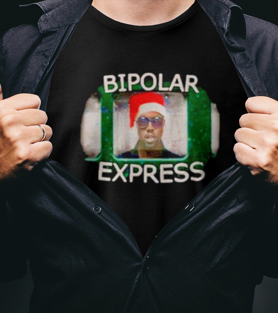 Bipolar Express Kanye West Santa Hat Christmas T-Shirt