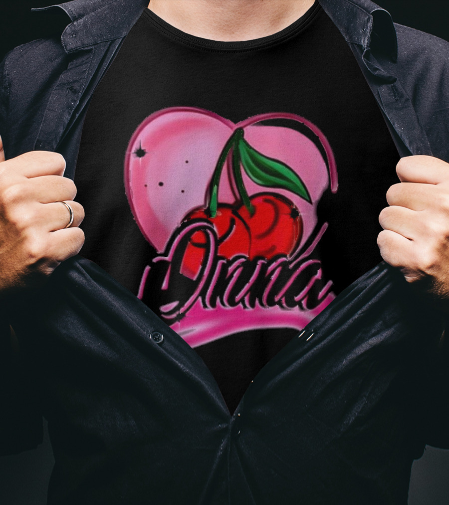 Onna Cherry Heart Pink T-Shirt