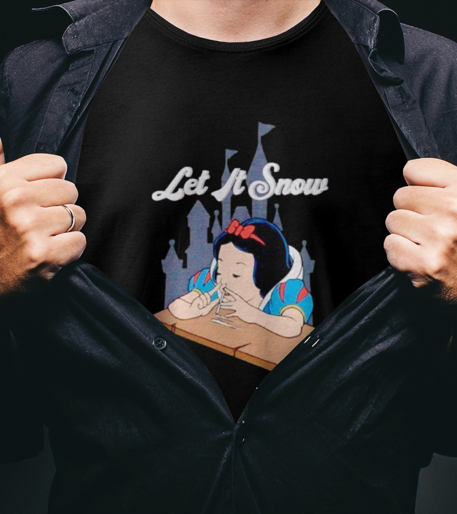 Snow White Let It Snow Castle Background T-Shirt