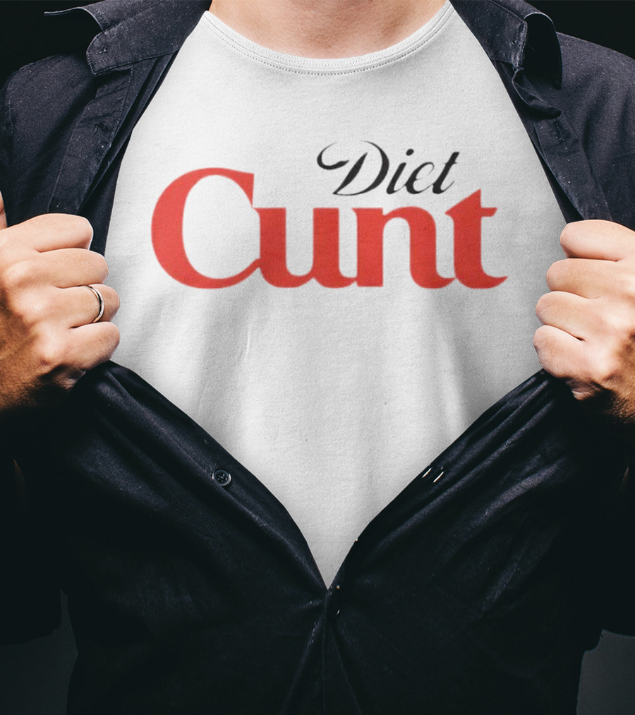 Diet Cunt Text In Classic Soft Drink Typography T-Shirt