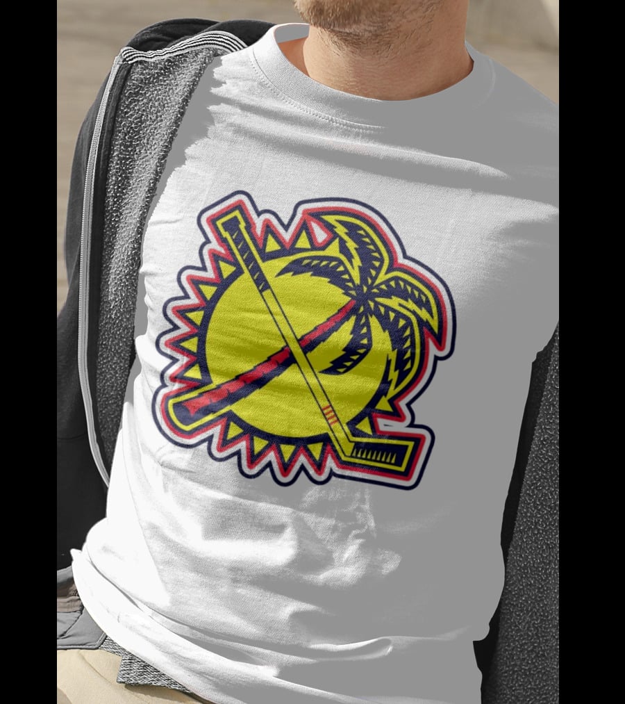 Florida Panthers Sun Coconut Tree Hockey Stick Palm T-Shirt
