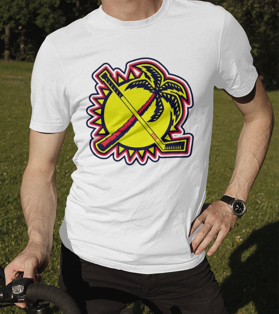 Florida Panthers Sun Coconut Tree Hockey Stick Palm T-Shirt