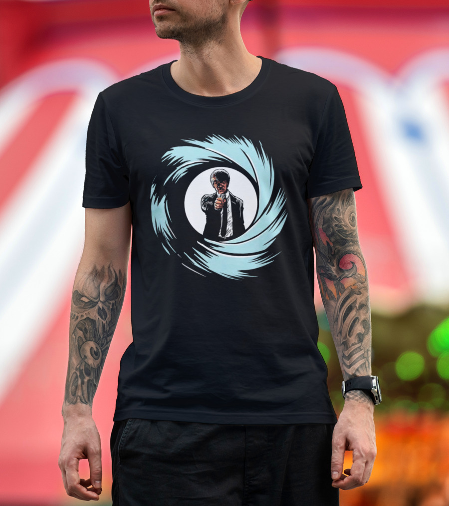 Jules Winnfield Agent BMF Bond Style Spiral T-Shirt