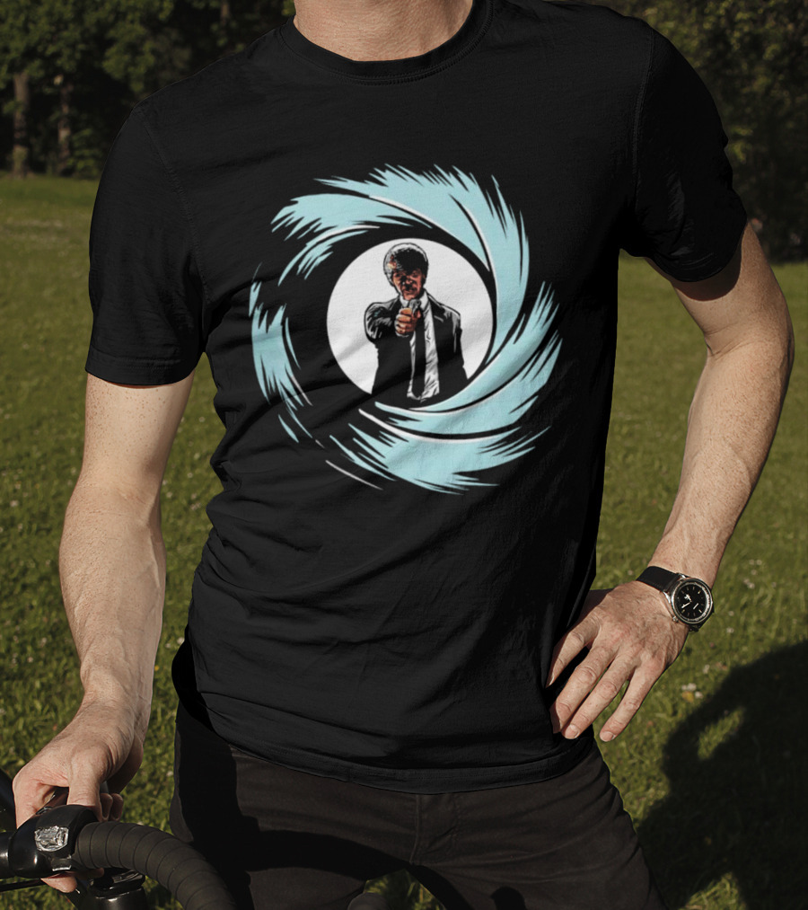 Jules Winnfield Agent BMF Bond Style Spiral T-Shirt