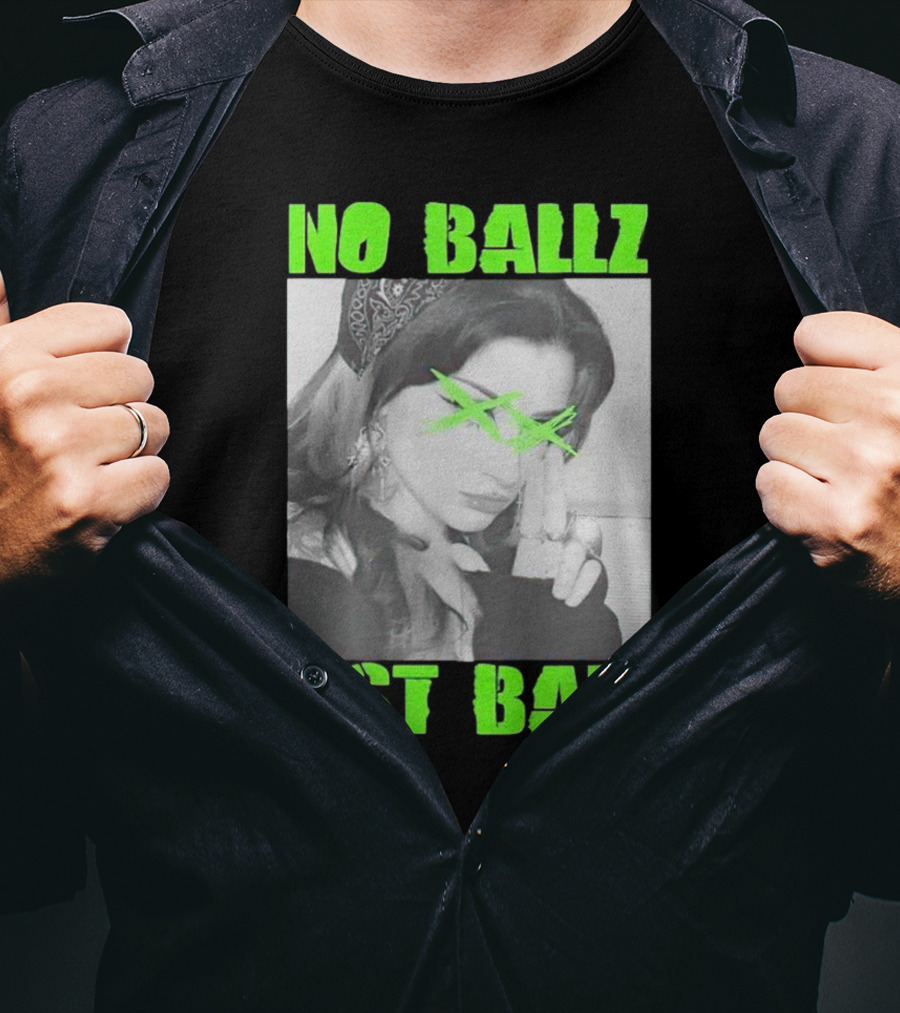 No Ballz Just Batz Bandana Girl Green X Eyes T-Shirt