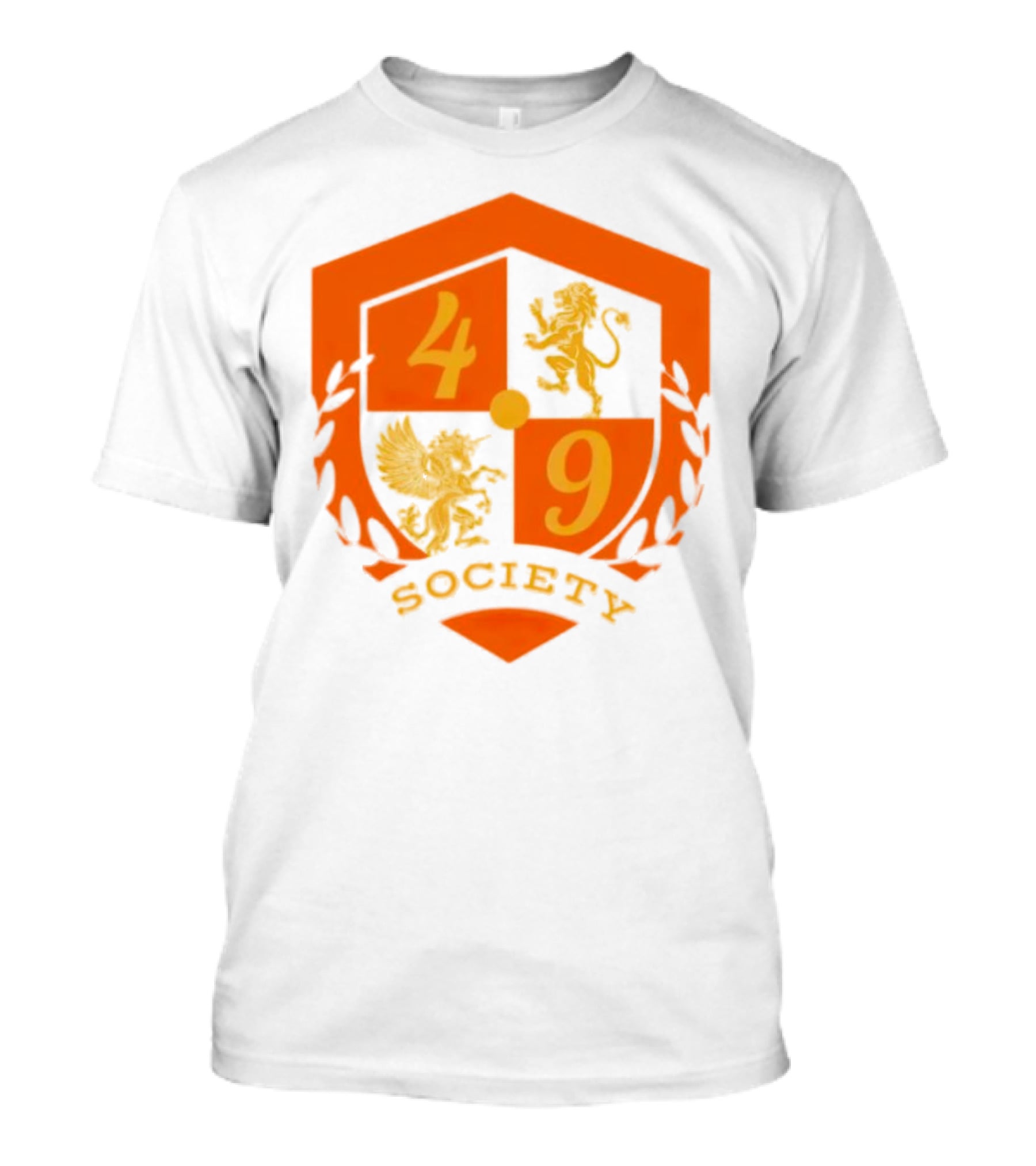 49 Society Crest With Heraldic Lion And Griffin Emblem T-Shirt