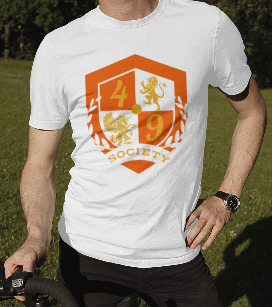 49 Society Crest With Heraldic Lion And Griffin Emblem T-Shirt