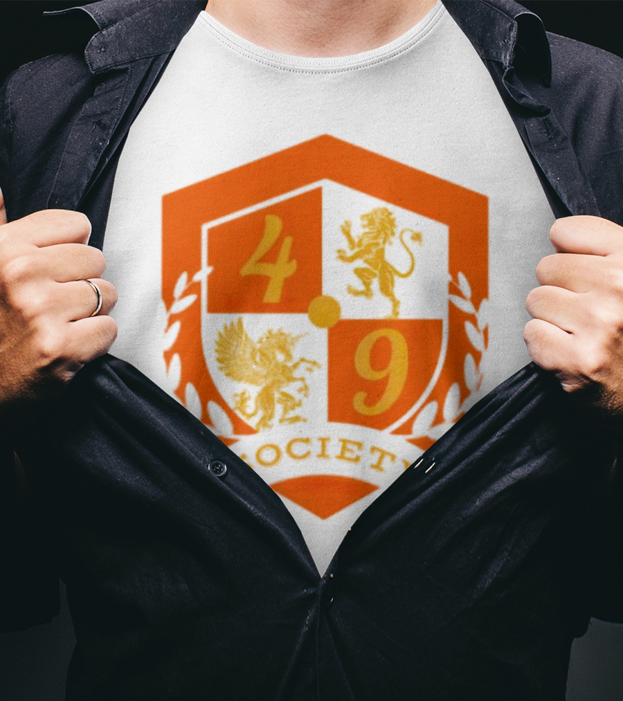 49 Society Crest With Heraldic Lion And Griffin Emblem T-Shirt