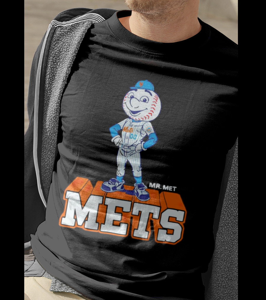 Mr Met New York Mets Baseball Mets Mascot T-Shirt