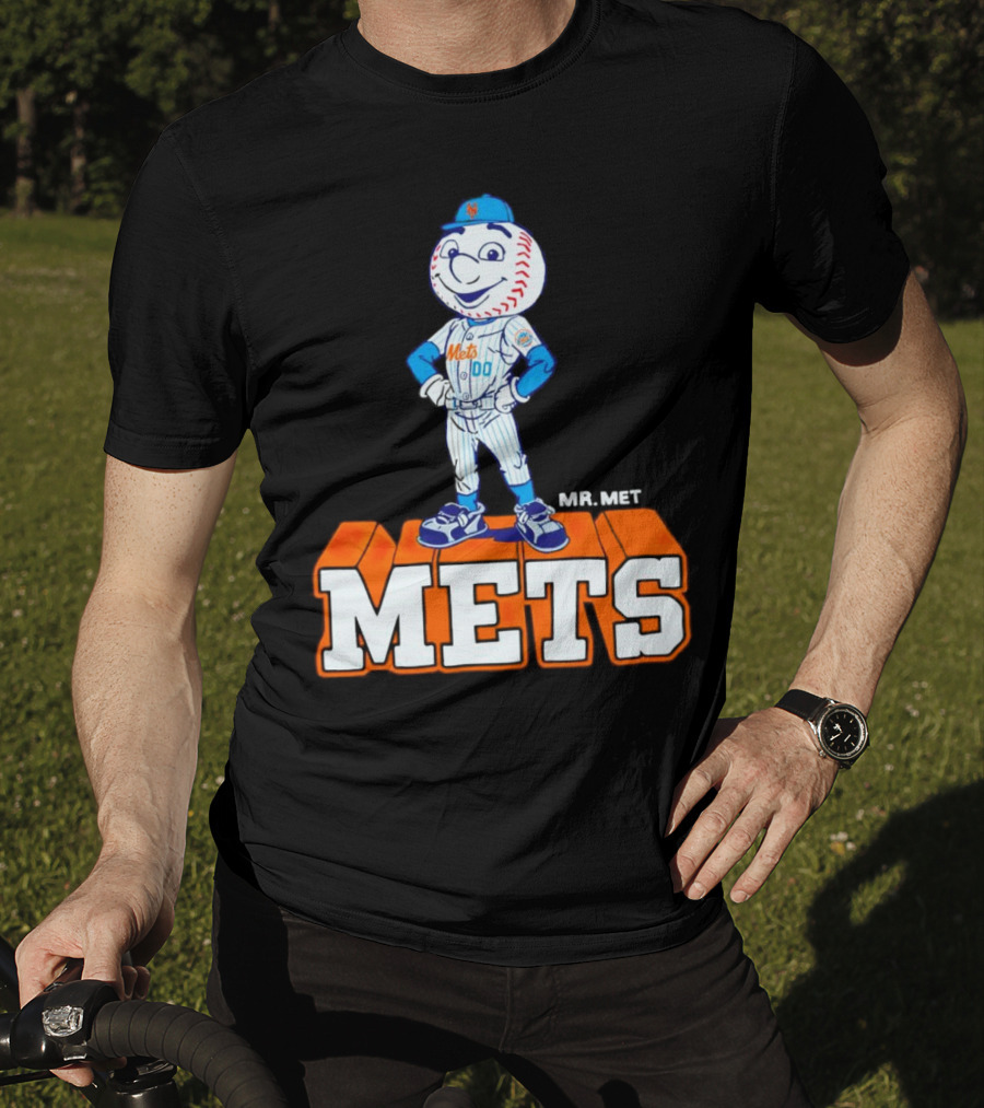 Mr Met New York Mets Baseball Mets Mascot T-Shirt