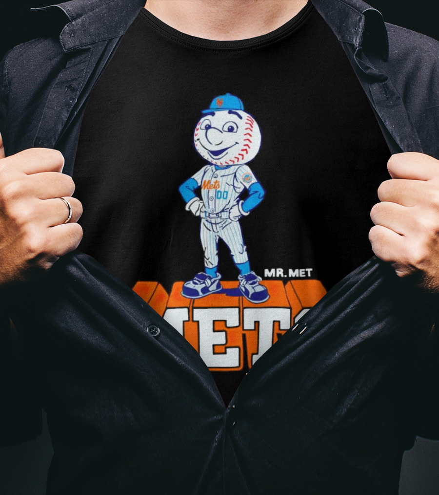 Mr Met New York Mets Baseball Mets Mascot T-Shirt