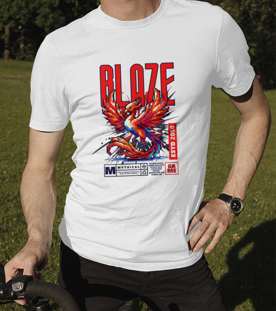 BLAZE Phoenix ESTD 2050 MYTHICAL GAME T-Shirt