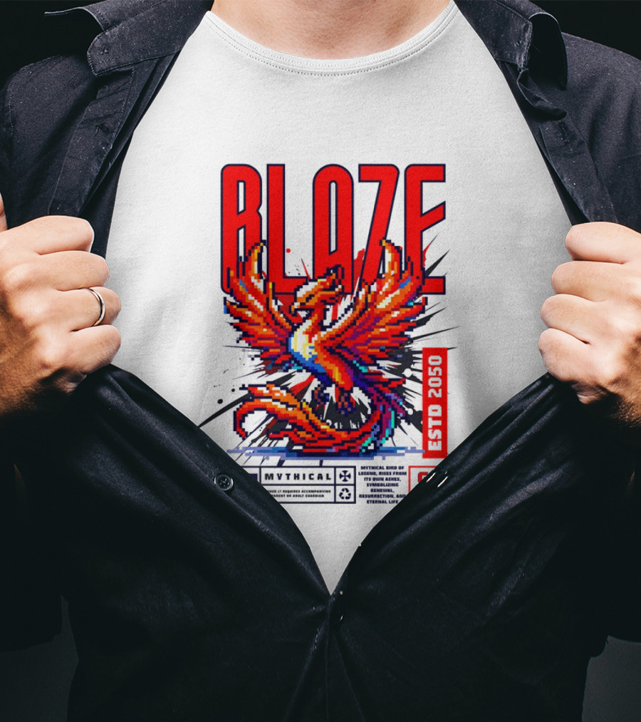 BLAZE Phoenix ESTD 2050 MYTHICAL GAME T-Shirt