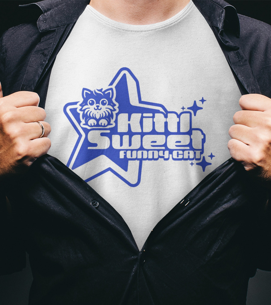 Kitti Sweet Funny Y2K Cat Star T-Shirt