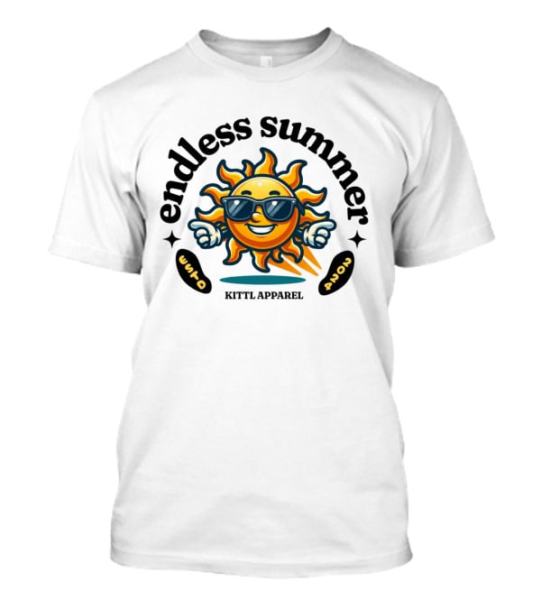 Endless Summer Kittl Apparel Sun With Sunglasses T-Shirt