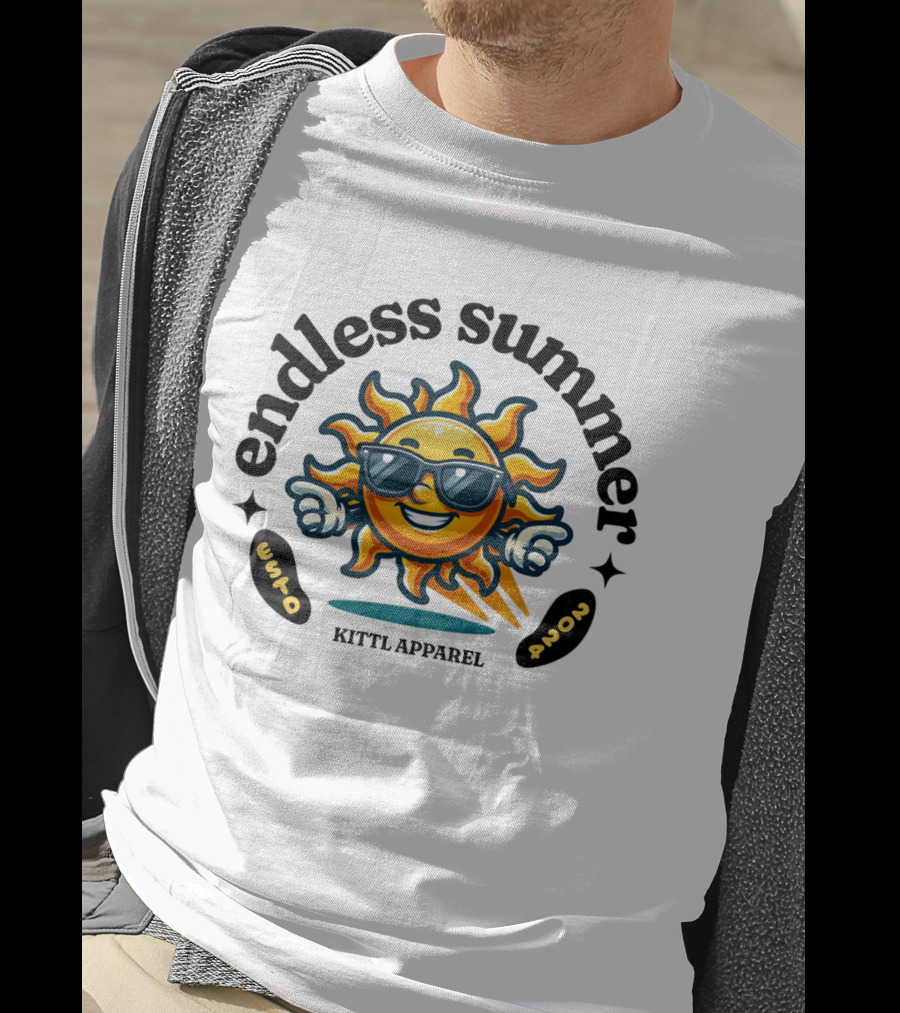 Endless Summer Kittl Apparel Sun With Sunglasses T-Shirt