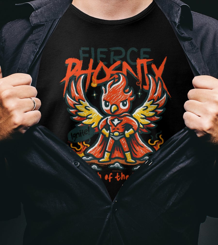 Fierce Phoenix Rebirth Of The Flames T-Shirt