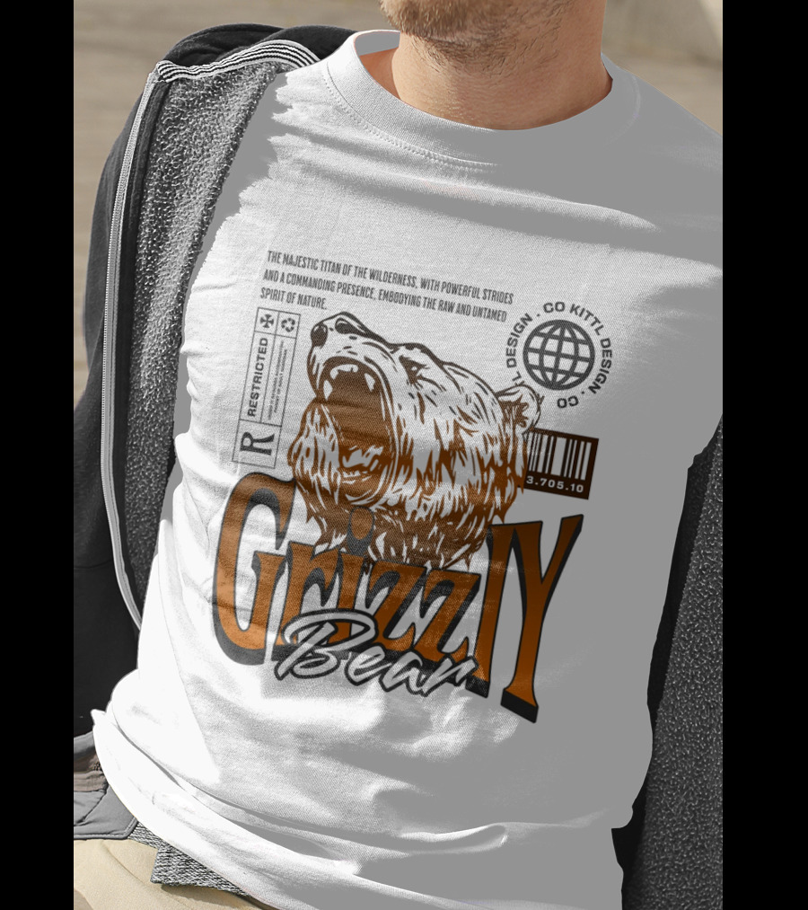 Grizzly The Majestic Titan Of The Wilderness Untamed Spirit T-Shirt