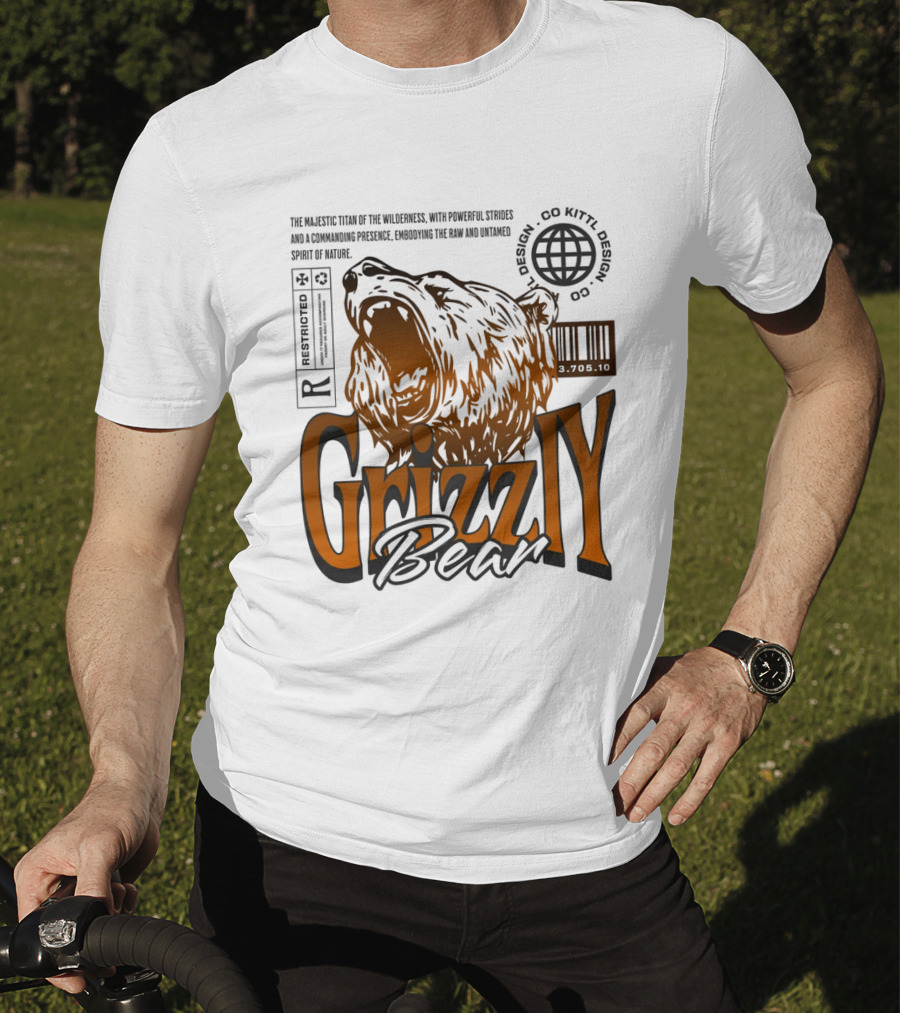 Grizzly The Majestic Titan Of The Wilderness Untamed Spirit T-Shirt