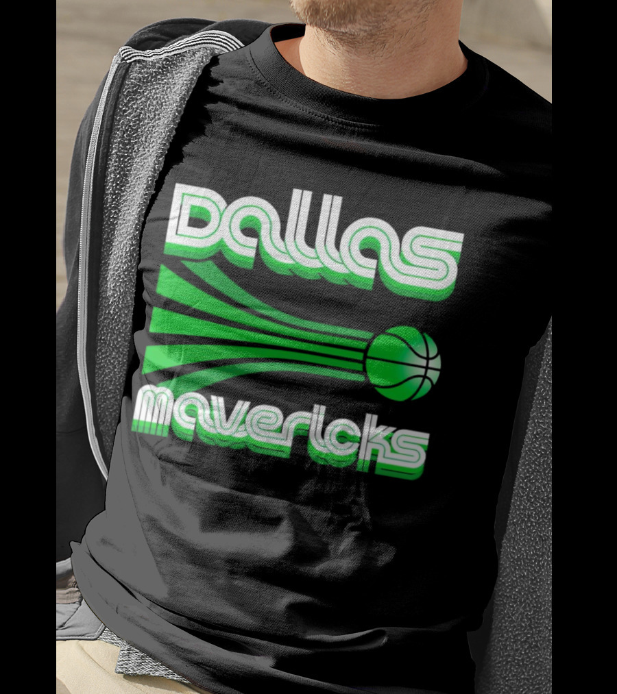 Dallas Mavericks Retro Green Basketball T-Shirt