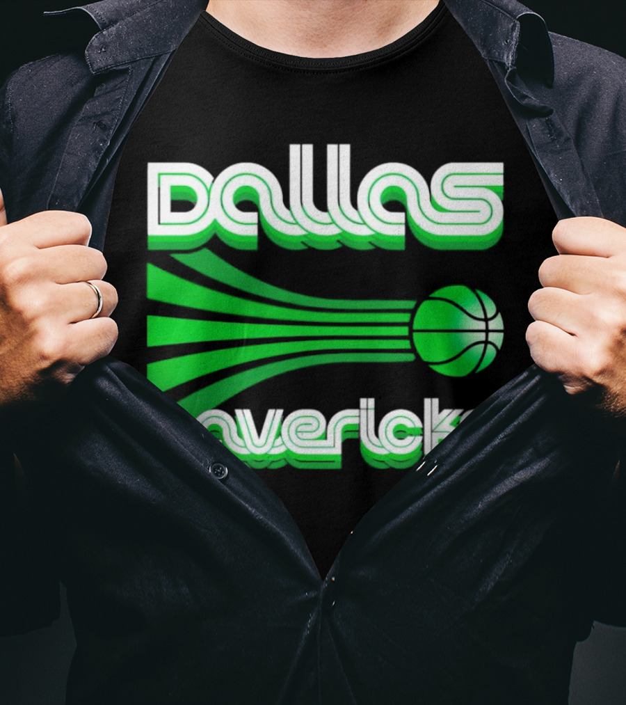 Dallas Mavericks Retro Green Basketball T-Shirt