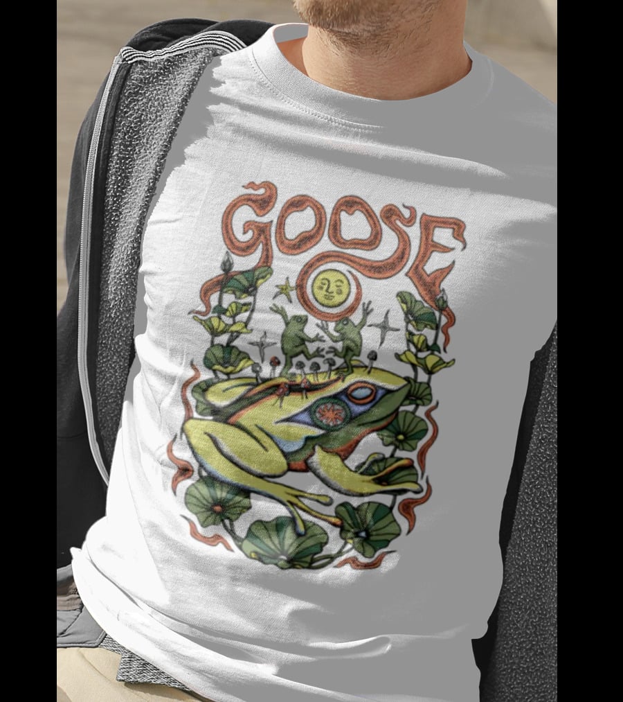 Goose The Band Frog Sun Nature Motif T-Shirt