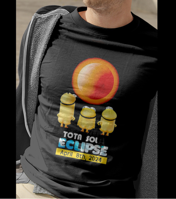 Minion Total Solar Eclipse Tota Sol Eclipse April 8th T-Shirt