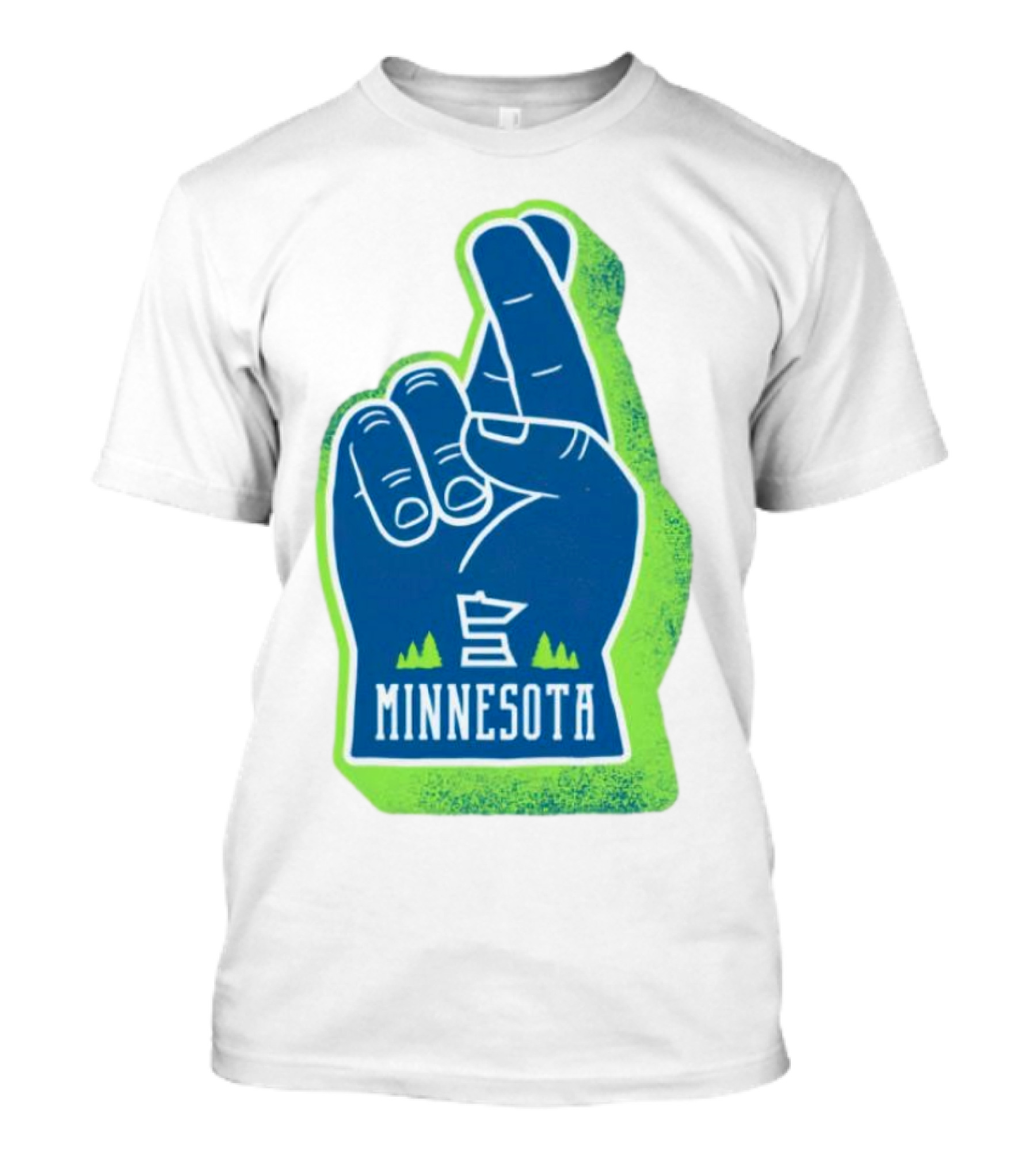 Minnesota Timberwolves Fingers Crossing Foam Hand T-Shirt