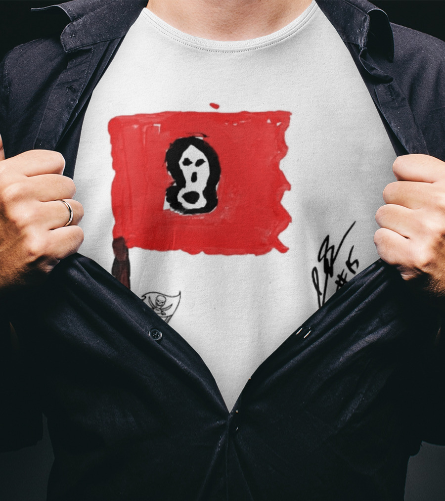 Rookies Paint Tampa Bay Buccaneers Flag Artwork #15 T-Shirt