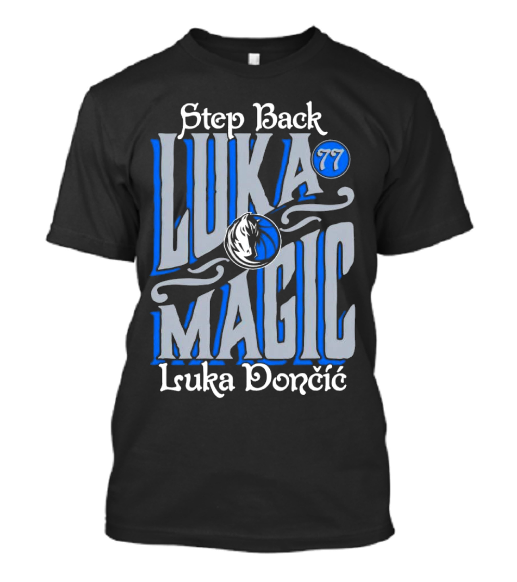 Step Back Luka Magic 77 Luka Dončić Dallas Mavericks T-Shirt