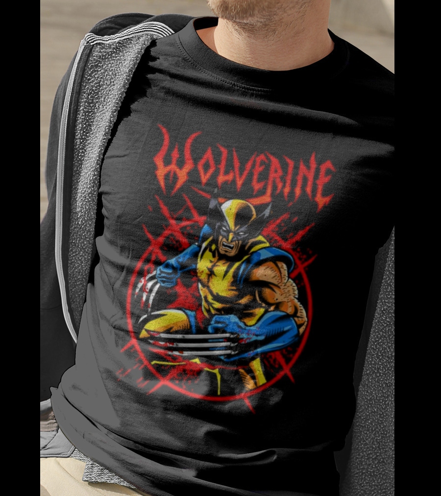 Wolverine Fierce Claws Violent Stance T-Shirt