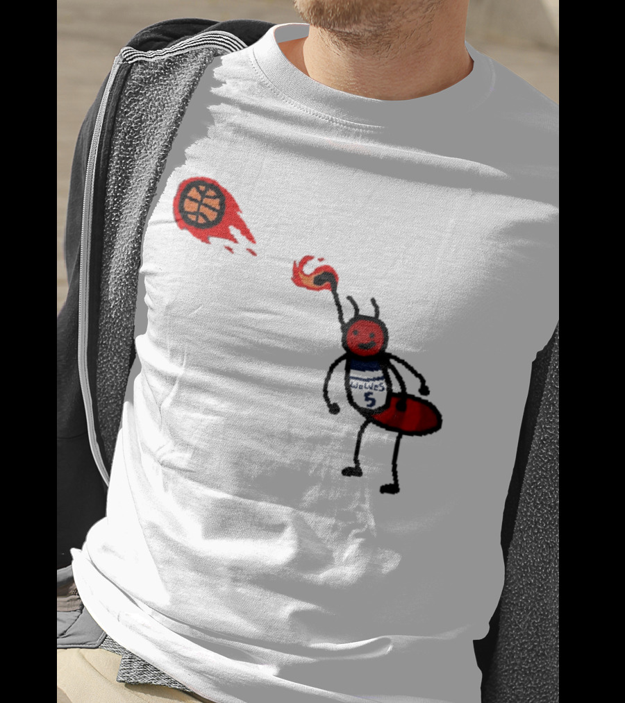 Anthony Edwards Minnesota Timberwolves Fire Ant Basketball T-Shirt