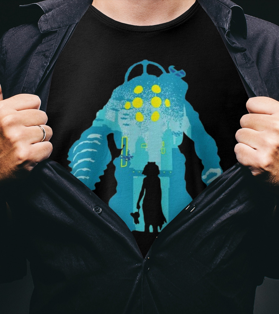 Big Daddy And Little Sister BioShock Underwater Adventure T-Shirt