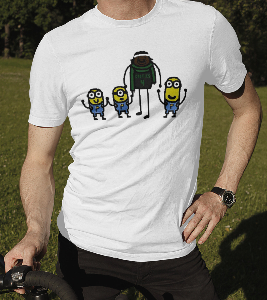Boston Celtics Jrue Holiday Gru Holiday Minions T-Shirt
