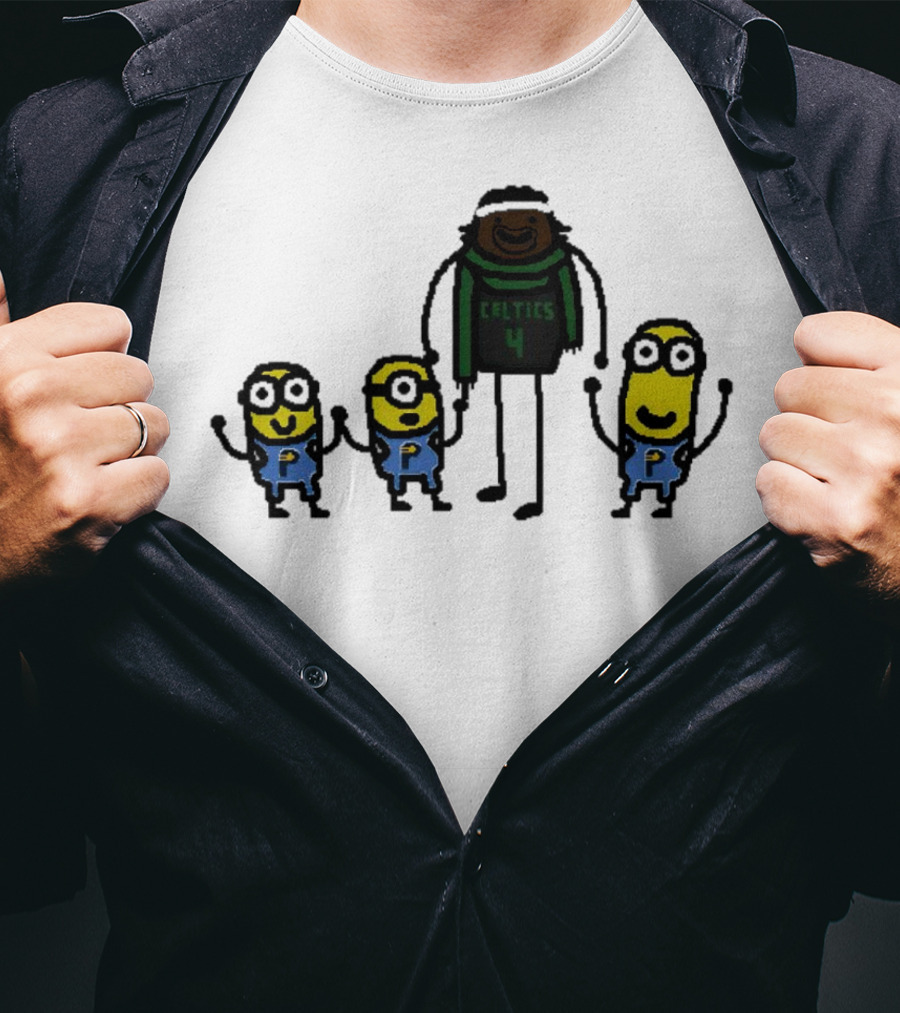 Boston Celtics Jrue Holiday Gru Holiday Minions T-Shirt