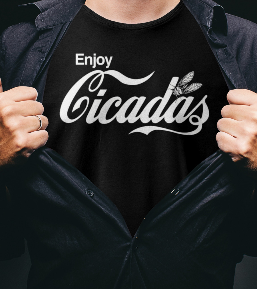 Enjoy Cicadas Vintage Script Style With Cicada T-Shirt
