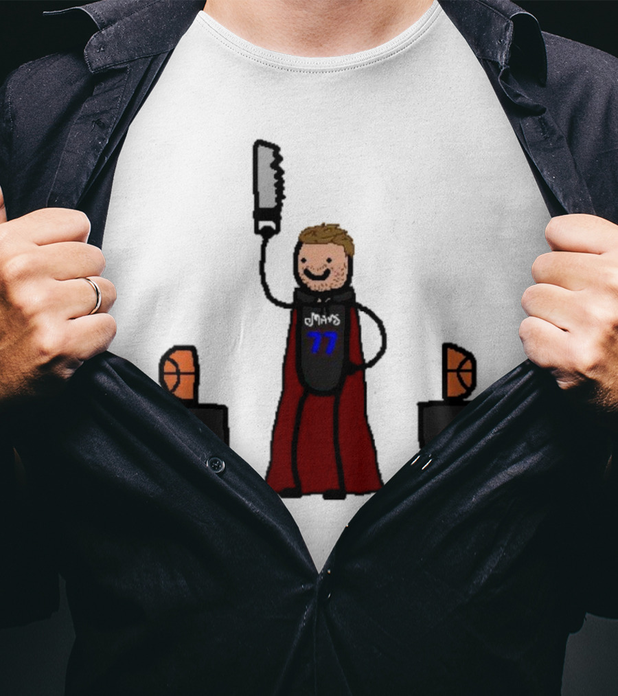 Luka Doncic Dallas Mavericks Luka Magic Basketball Hero With Cape And Saw T-Shirt