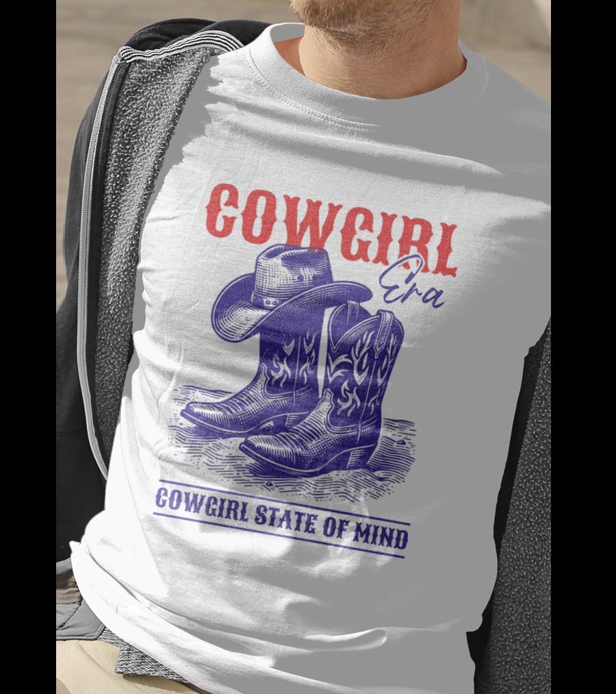 Cowgirl Era Cowgirl State Of Mind Vintage T-Shirt