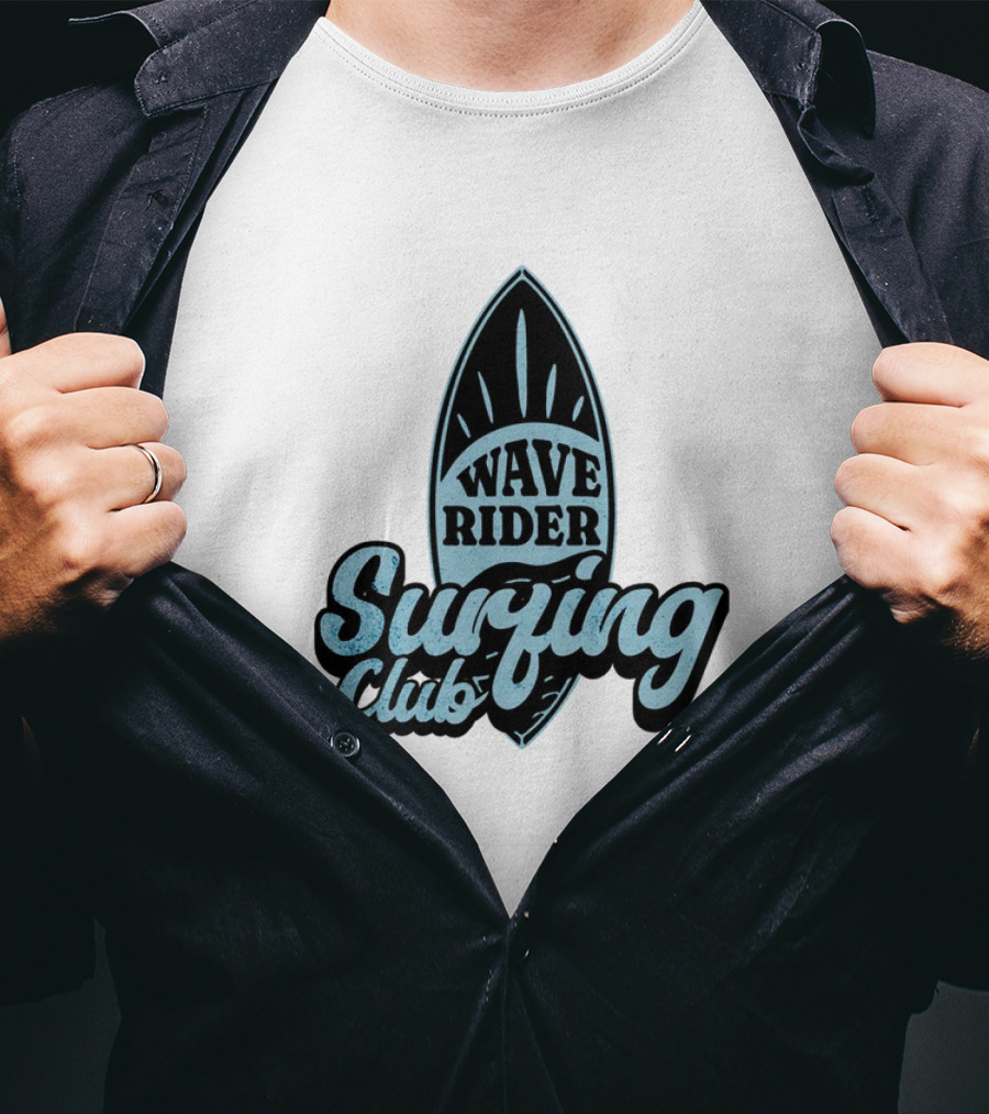 Wave Rider Surfing Club Surfboard T-Shirt