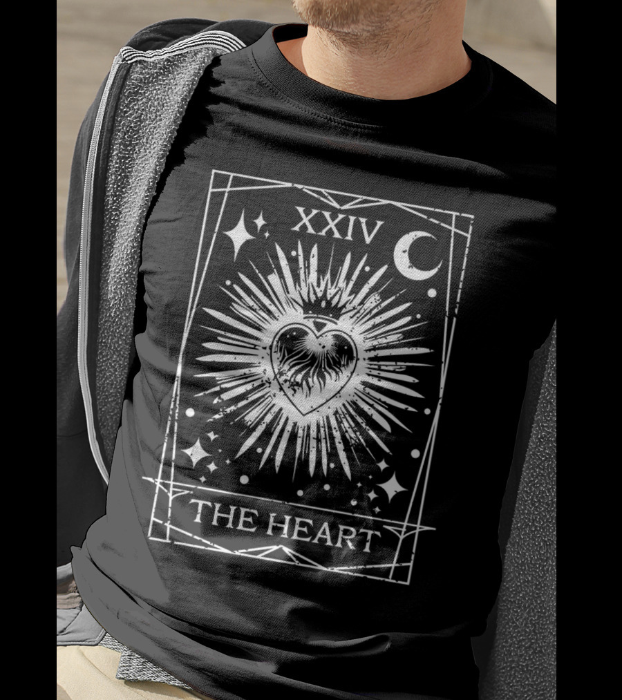 XXIV The Heart Tarot Card Celestial T-Shirt