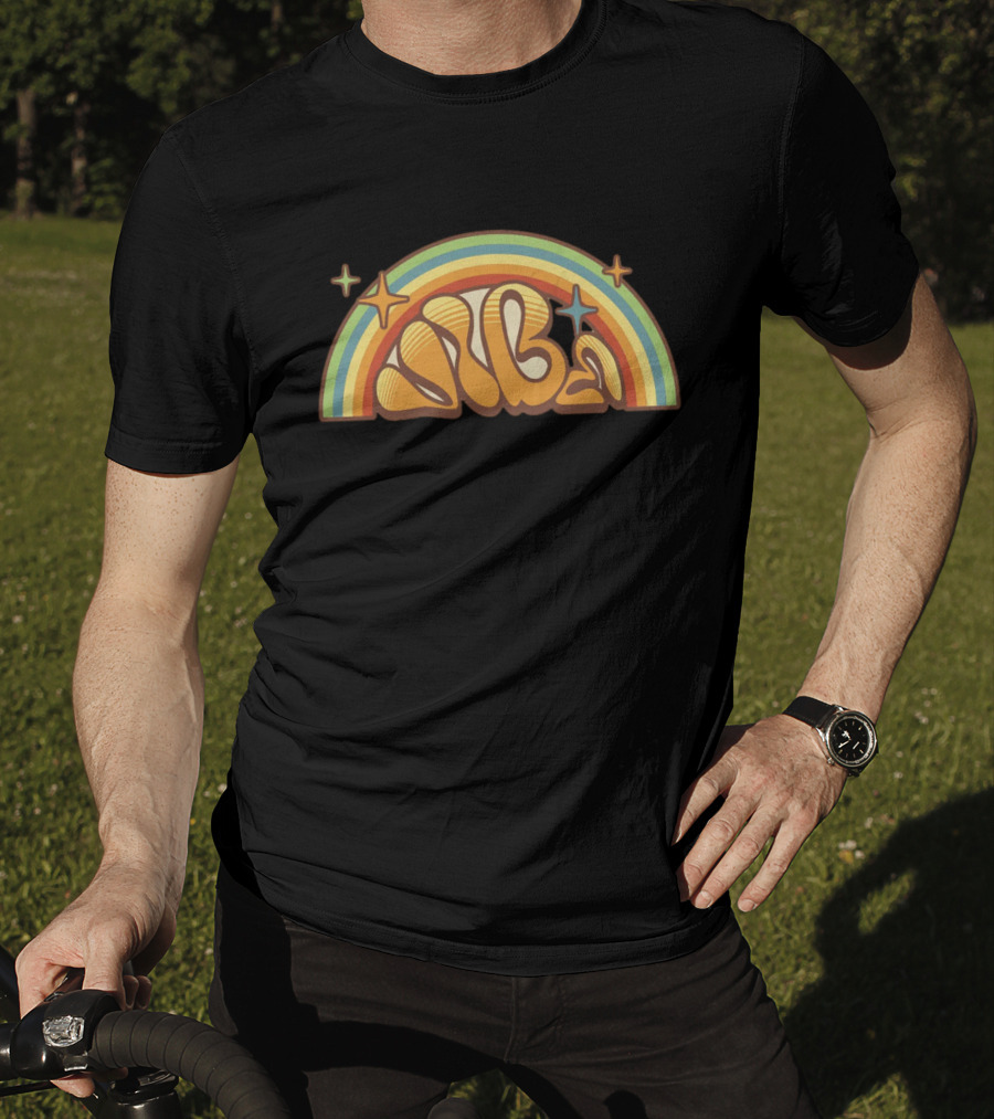 Retro Vibe Rainbow Stars T-Shirt