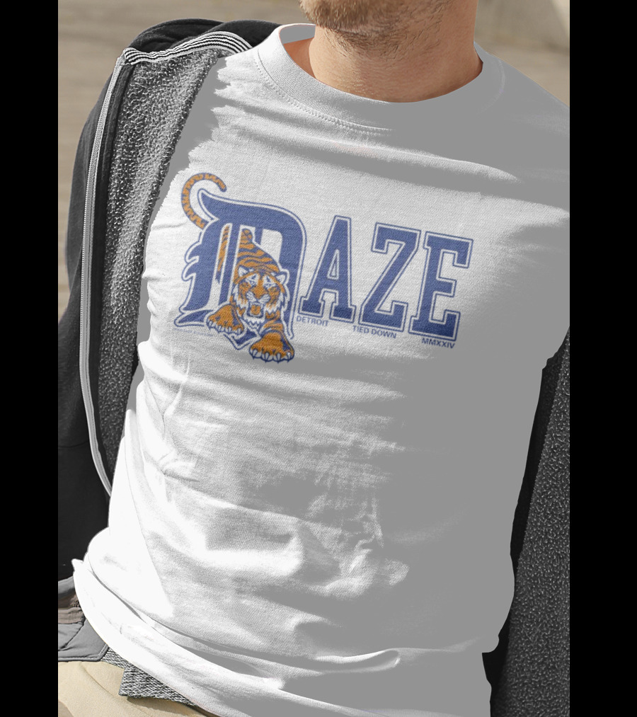 Daze Detroit Tiger Tied Down MMXXIV T-Shirt