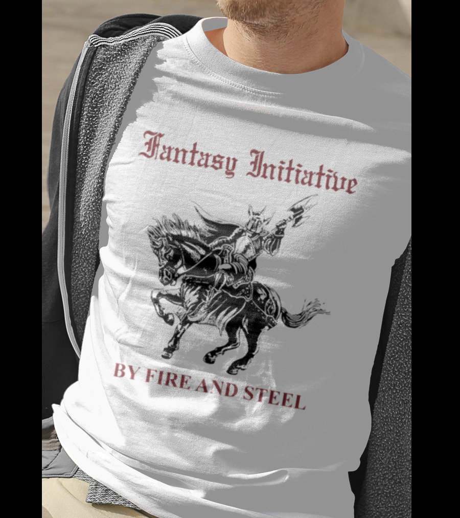 Fantasy Initiative By Fire And Steel Knight On Horseback T-Shirt