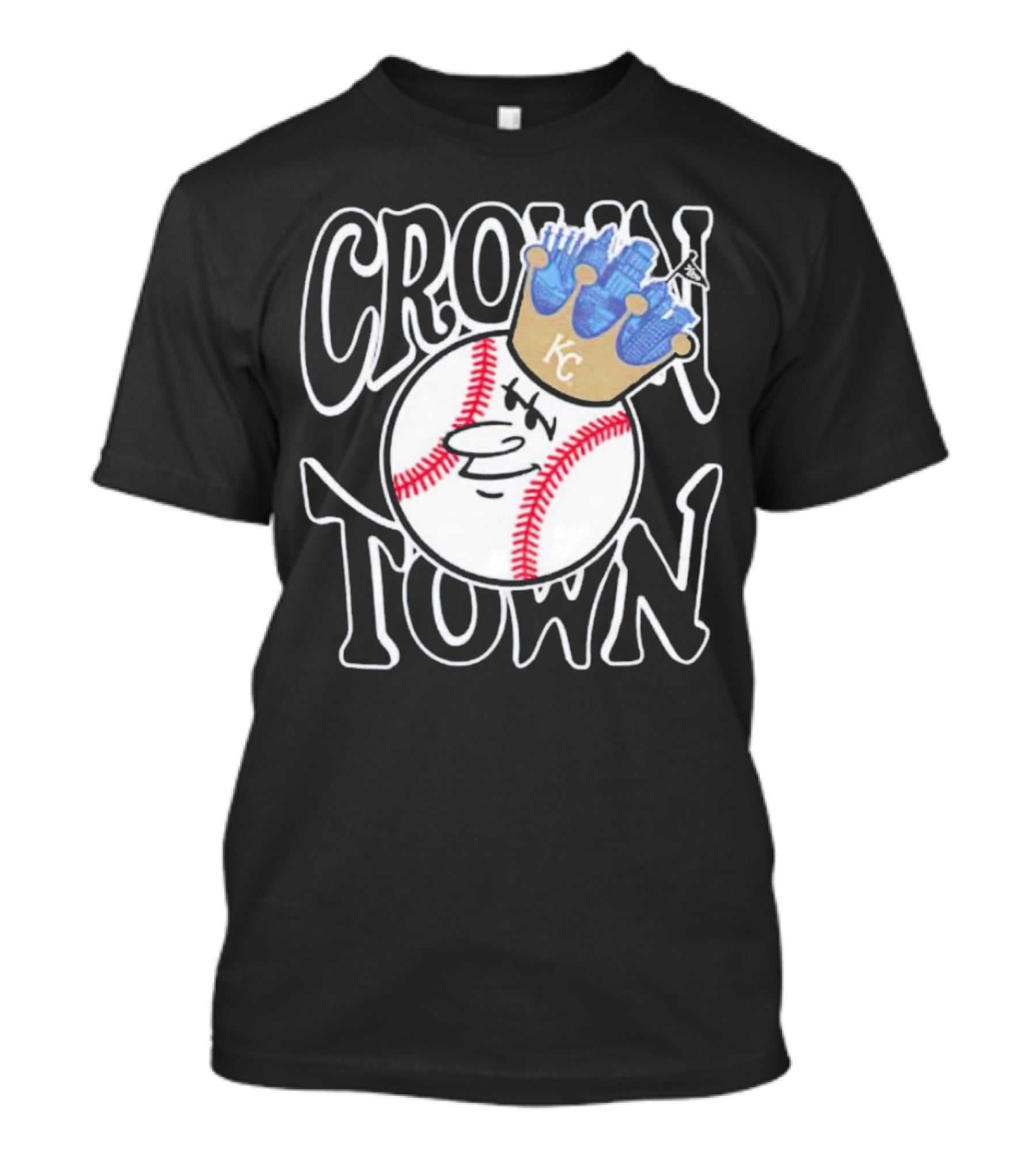Crown Town Kansas City Royals Baseball Character With Crown T-Shirt