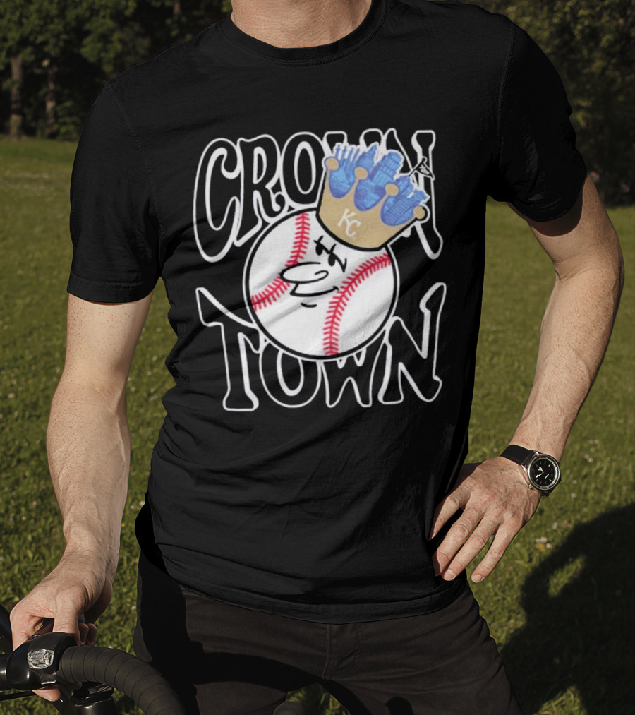 Crown Town Kansas City Royals Baseball Character With Crown T-Shirt