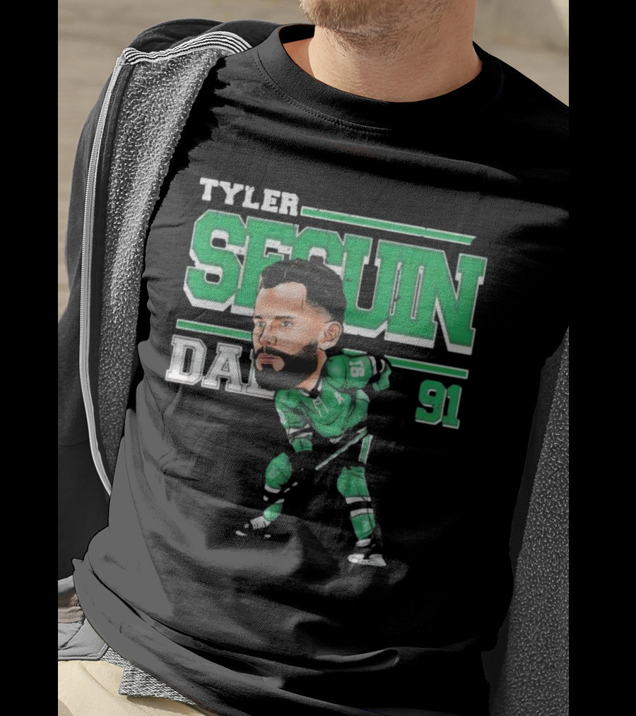 Tyler Seguin Dallas 91 Cartoon Hockey Player T-Shirt